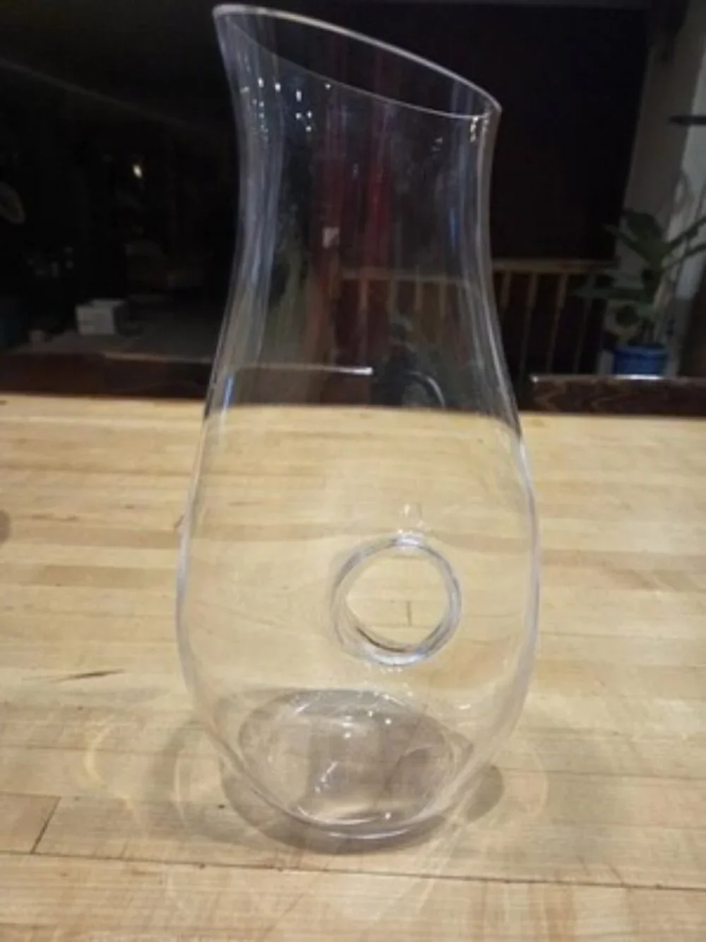 Lenox Tuscany Classics Pierced Crystal Pitcher Clear Donut Hole Decanter 12